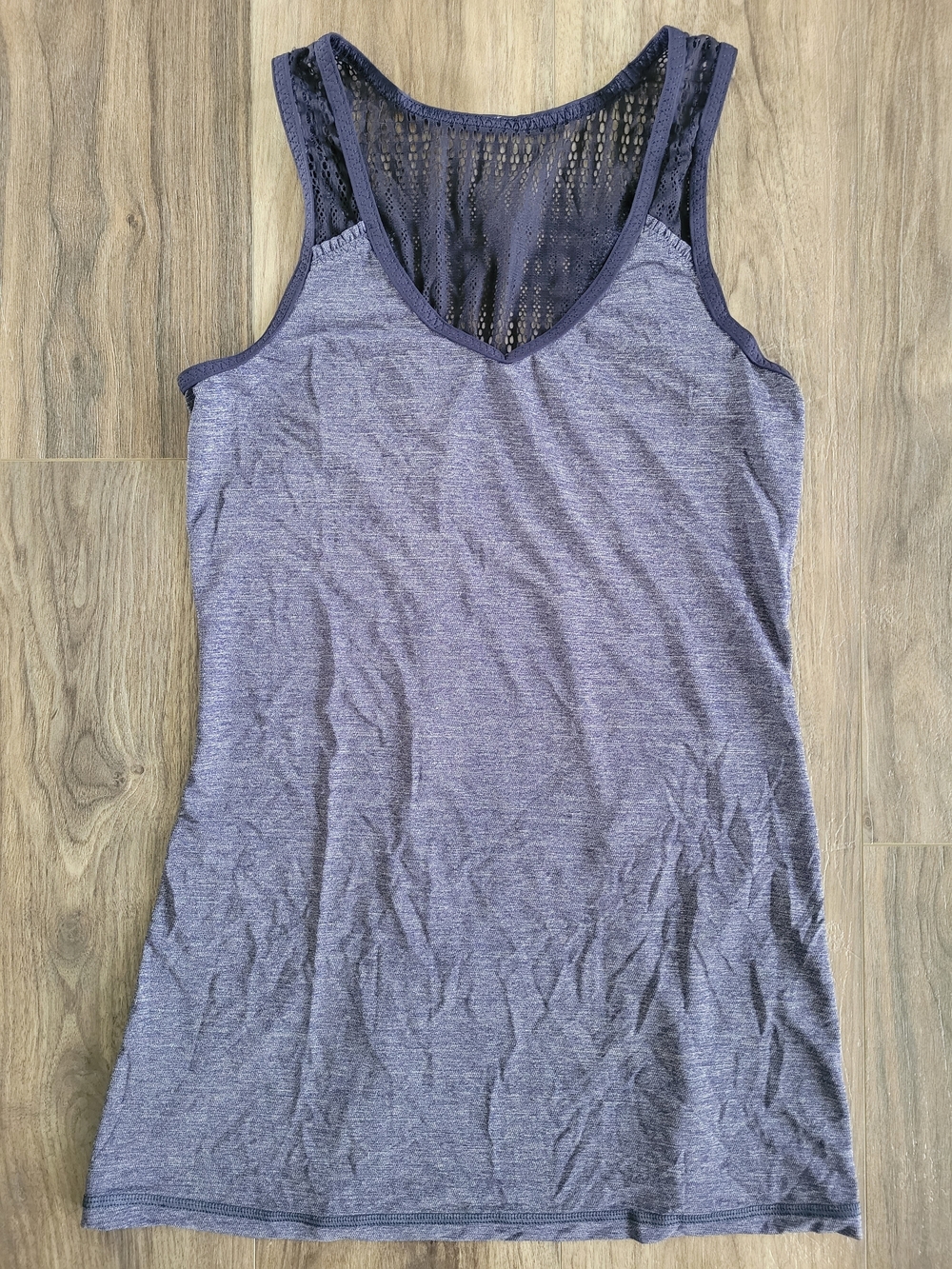 Lululmon Women’s Purple Mesh-Back Tank Top Adjustable Sides